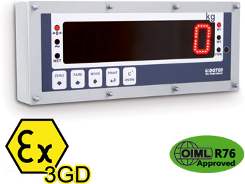 Bộ chỉ thị cân DGT603GD: Hiển thị phụ MAXI GOLIAH phù hợp cho khu vực nguy hiểm