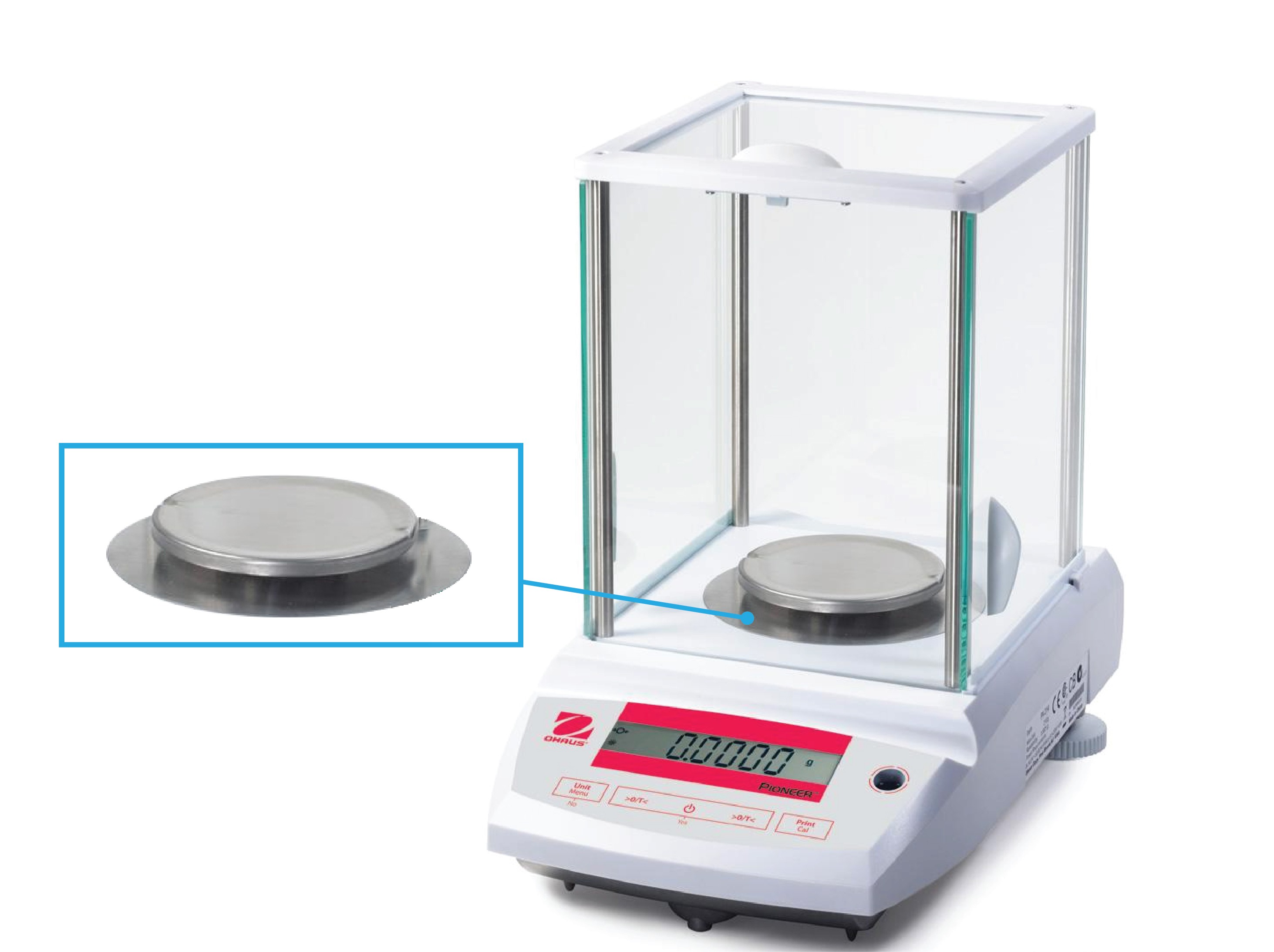 Đĩa cân phân tích 4 số lẻ chuẩn ngoại PA214 Ohaus